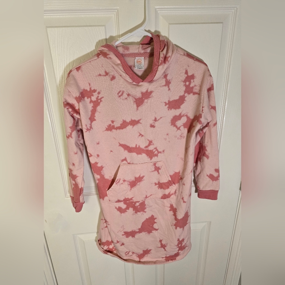 Wonder Nation Girls Pink Hooded Long Sleeve Fleece Lined Pullover Jacket Large - Picture 9 of 9